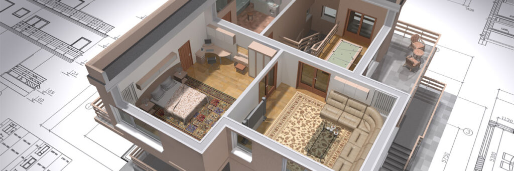 digital model of a home layout
